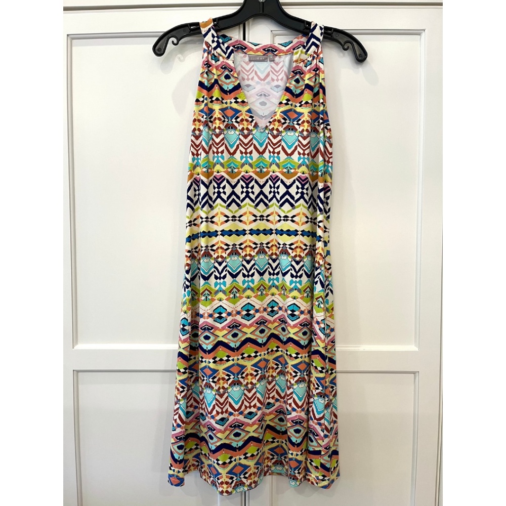 ELLIE KAI Colorful Geometric Print Dress